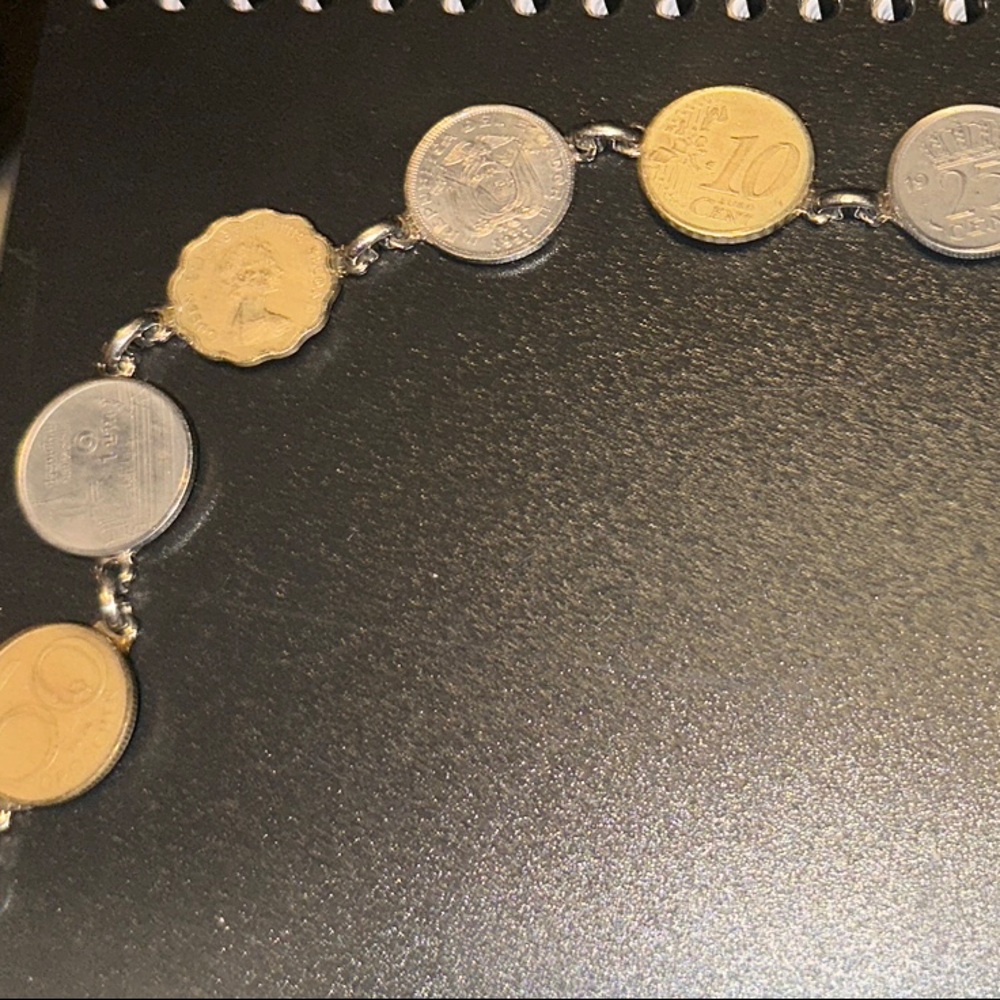 Silver and Gold Two-Tone Charm Bracelet
